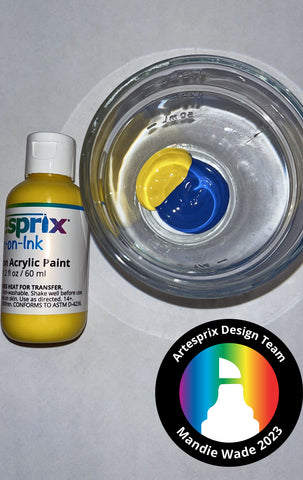 sublimation yellow and blue paint