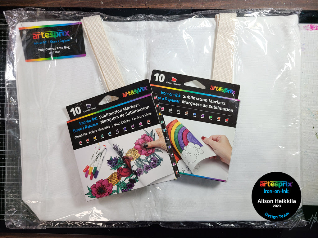 sublimation tote bag artesprix markers