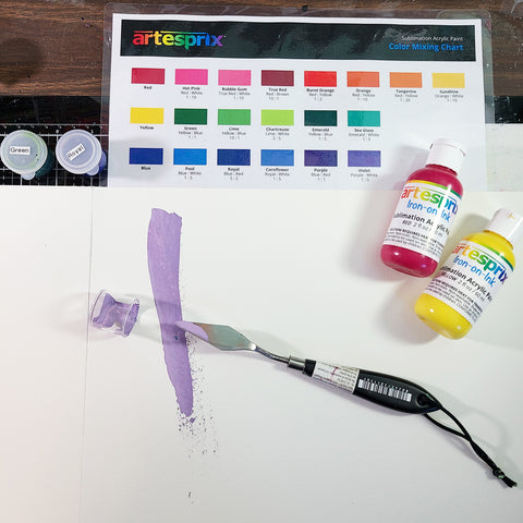 artesprix paint color mixing chart and paint palette 