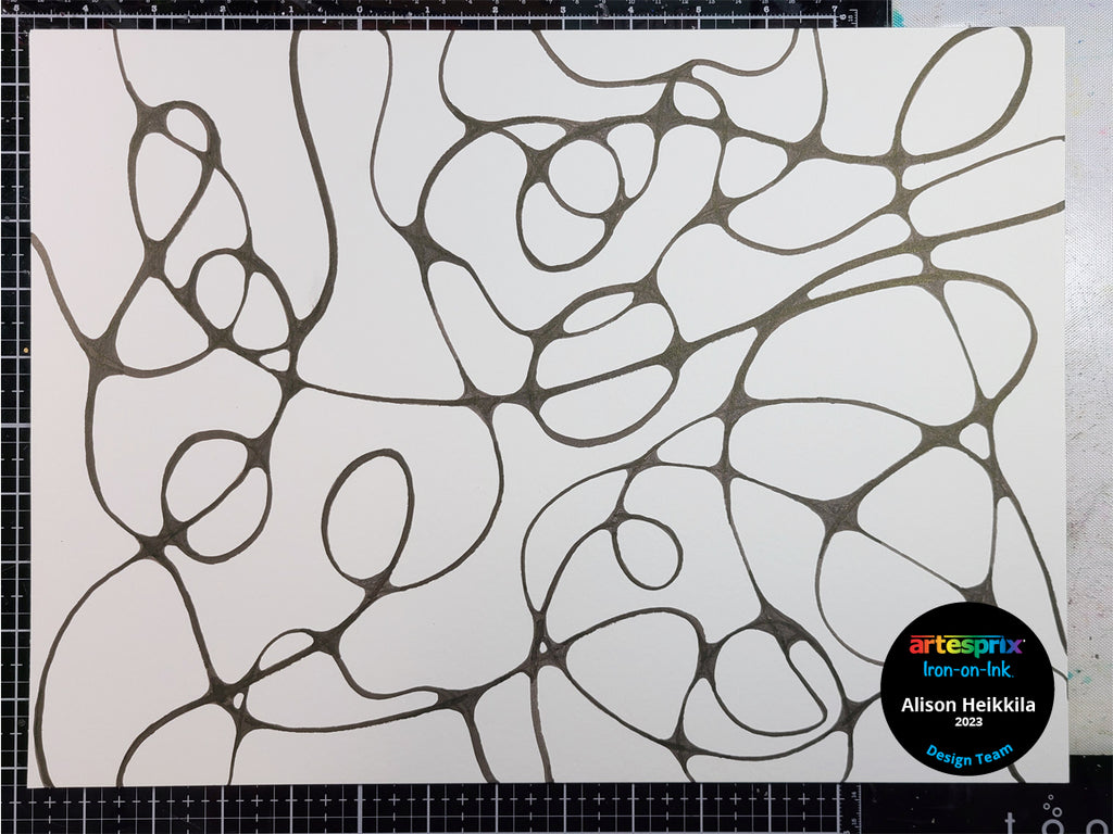 neurographic design with Artesprix markers on plain paper