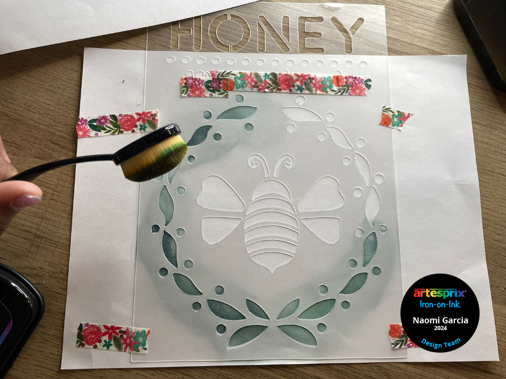 blending brushes with artesprix sublimation stamp ink