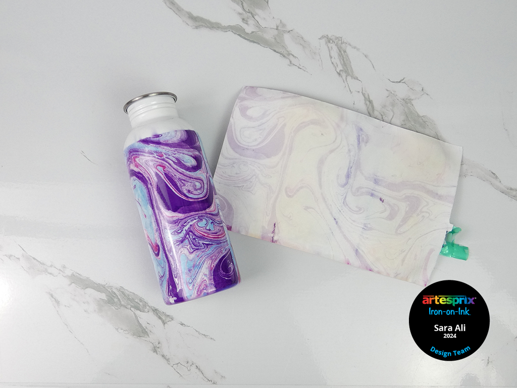 before and after sublimation water bottle
