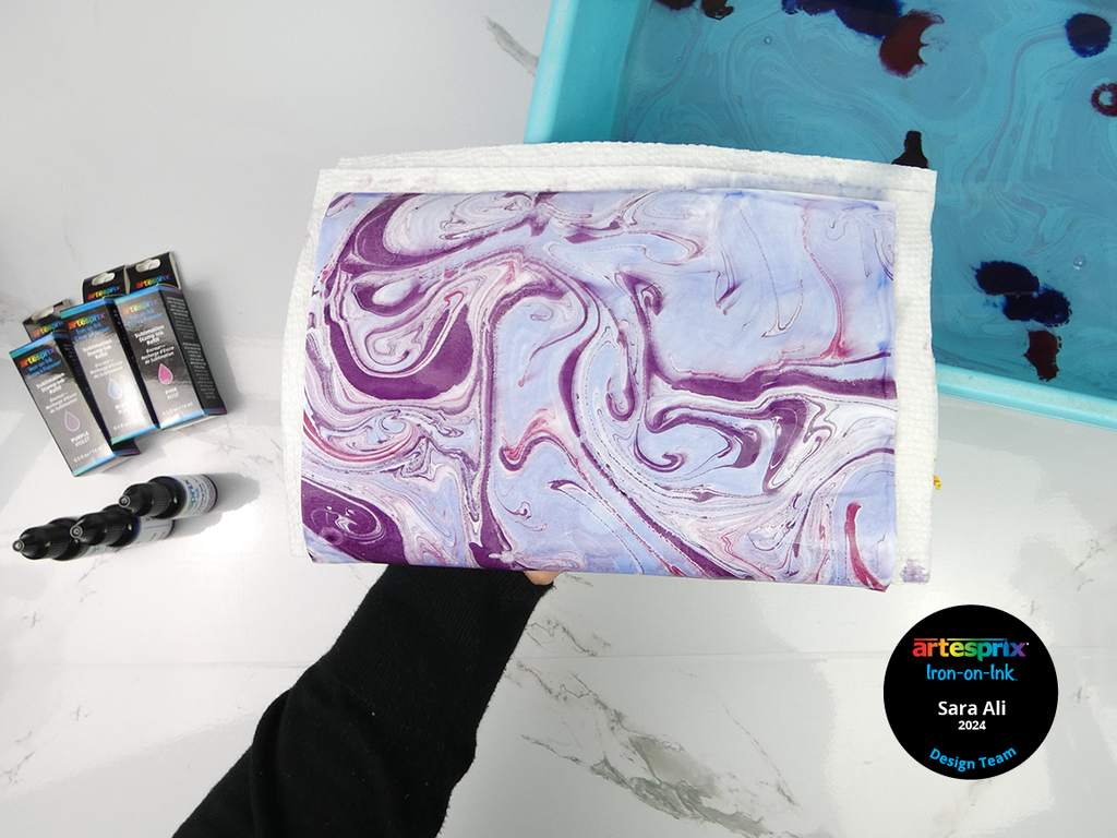 marbling design with sublimation ink