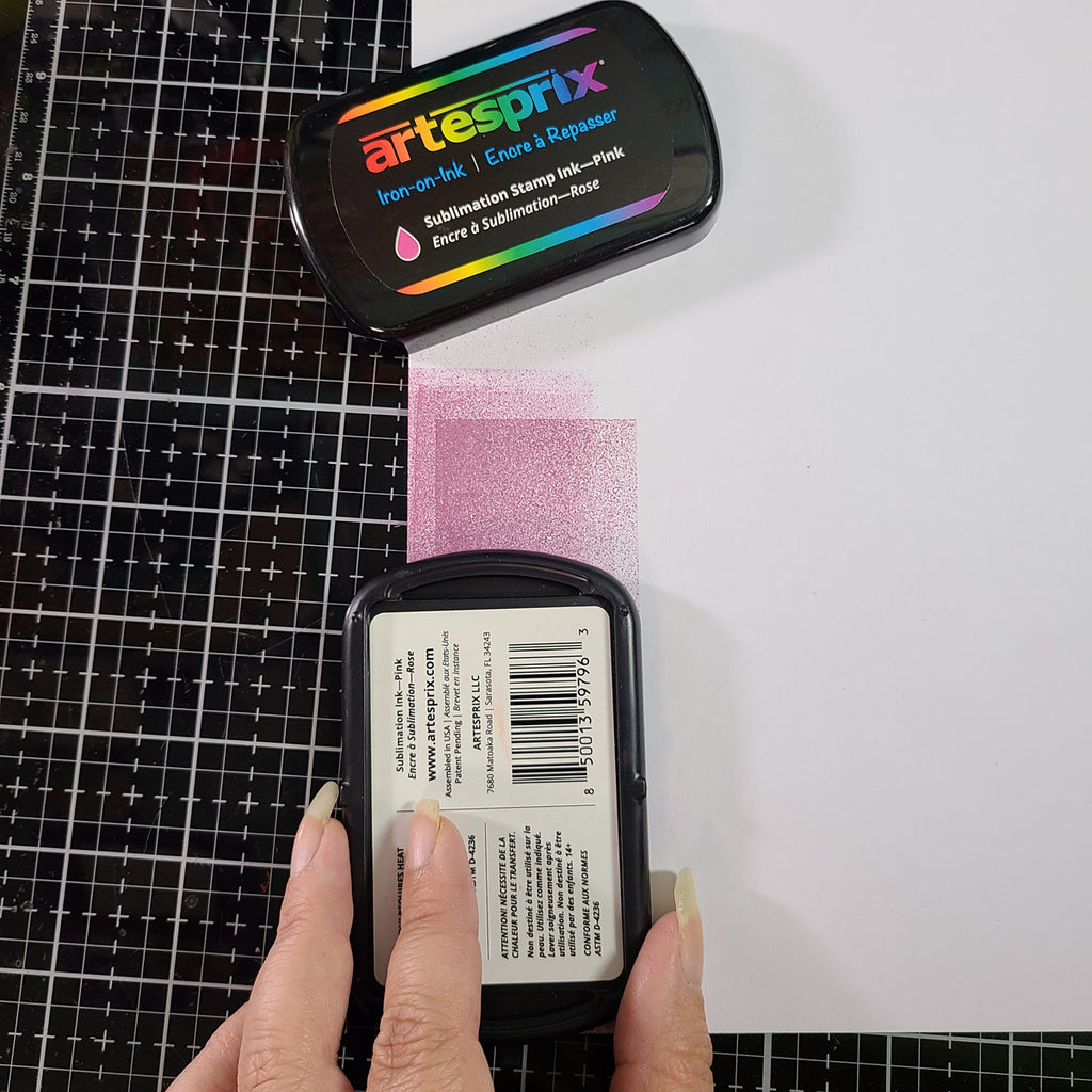 sublimation stamp pad ink on plain paper