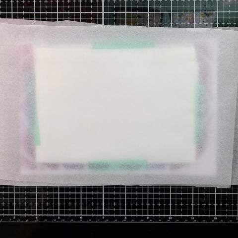 protective paper with sublimation blank before transfer 