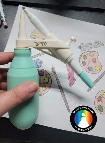 we r memory keepers air brush sprayer with Artesprix Sublimation markers 