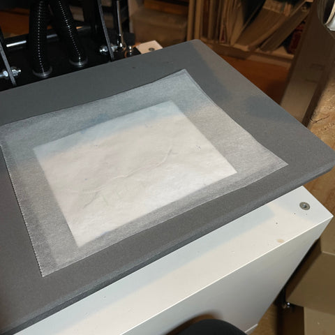 sublimation project with siliconized paper before transfer 