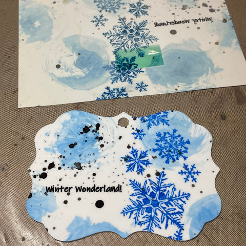 sublimation artesprix ornament after transfer 