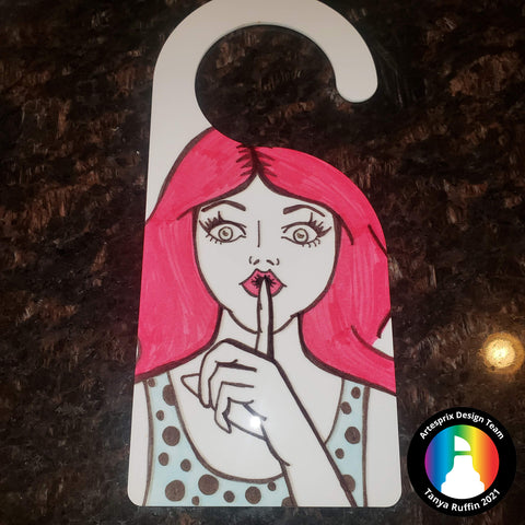 Sublimation DIY door hanger with sublimation markers and heat press 