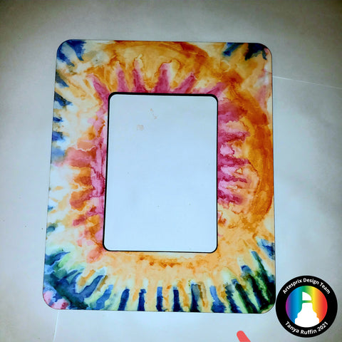 Sublimation Picture Frame Painting with Tie Dye Design Artesprix 