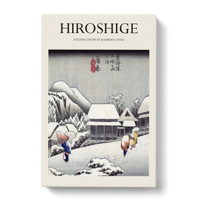 Evening Snow At Kanbara Print By Utagawa Hiroshige Canvas Print Main Image
