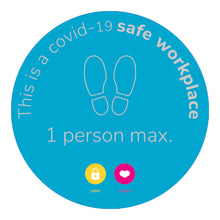 Load image into Gallery viewer, SAFE WORKPLACE STICKER | 1 PERSON MAX
