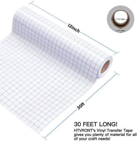 Vinyl Ease 12 inch feet roll of Paper Transfer Tape with a Medium