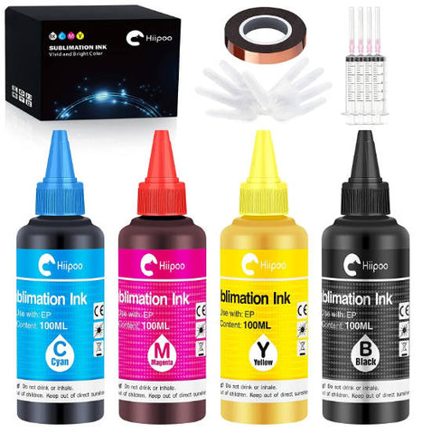 Yellow Printers Jack 4 Pack 400ML Sublimation Ink Replacement Colors