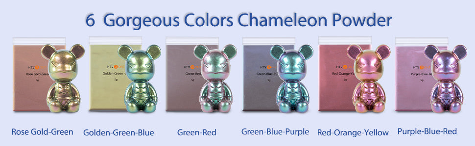 Colors of chameleon mica powder 