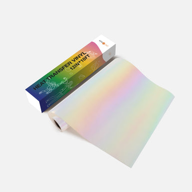 Rainbow Reflective Holographic Heat Transfer Vinyl Roll Iron On Laser HTV  Vinyl for Garment Easy to Cut & Weed DIY DR11