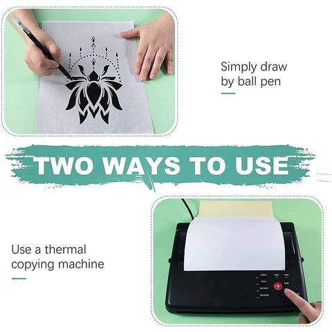 How to use tattoo transfer paper for tattoos with Photos. With or without a  thermal copier