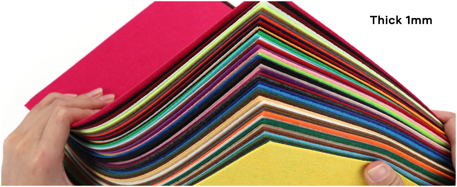 Felt Sheets-12x12, Stiffened Felt, Solid Print Felt Sheets, Individually  Sold Felt Sheets for Bows and Crafts, 1mm Craft Felt