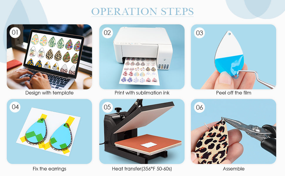 how to use sublimation earring blanks