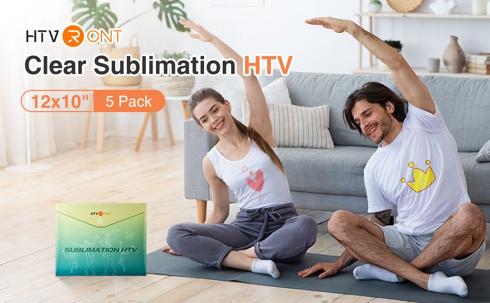 Clear HTV for Sublimation  Clear Sublimation HTV12 x 10 5 Pack