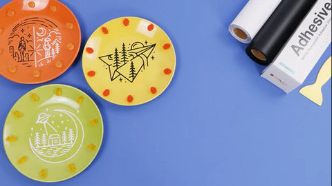 Adhesive Vinyl on Dishes