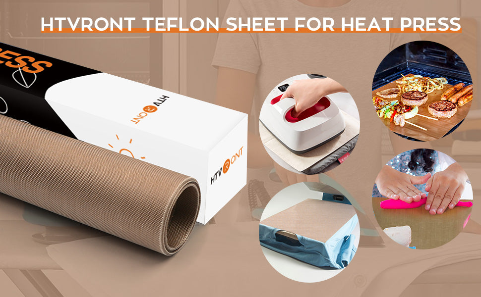 Buy HTVRONT Teflon Sheets for Heat Press - 10 Pack Non Stick PTFE Teflon  Sheet Reusable 12 x 16 Teflon Paper Heat Resistant Teflon Mat(Brown)  Online at desertcartIsrael