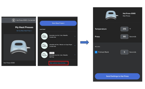 How to Adjust Cricut Hat Press Temperature