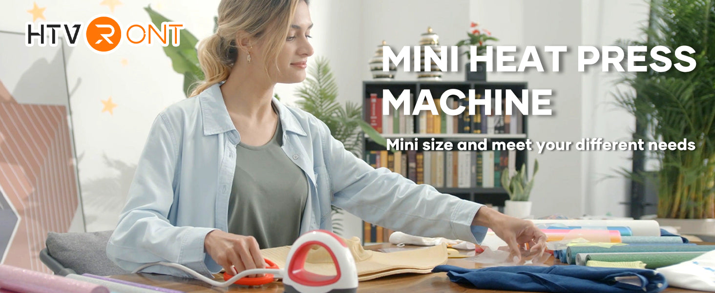 HTVRONT Portable MINI Heat Press Machine T-shirts Printing DIY Easy He –  craftercuts