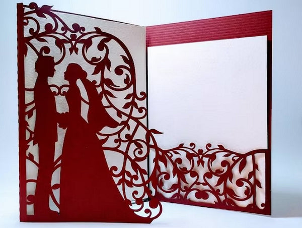 A Couple of Silhouette Paper Invitation