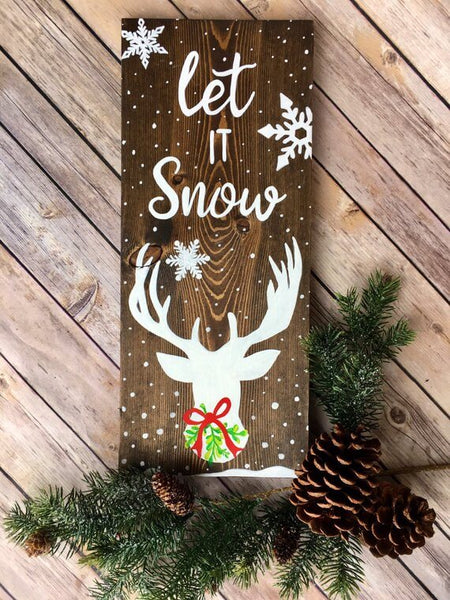 christmas wood tree sign