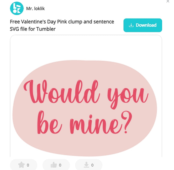 “Would you be mine” Valentine’s Day card