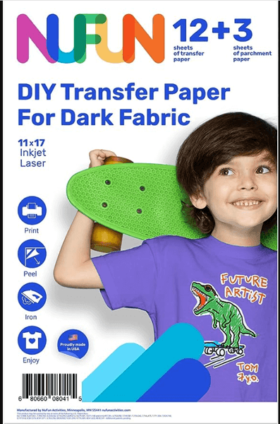  30 Sheets Heat Transfer Paper for Black and Dark Fabric, 8.3 x  11.7 Iron-on Transfer Paper for T Shirt for Any Inkjet Printers, Washable,  No Cracking, No Fading : Arts, Crafts