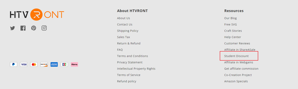 htvront student discount