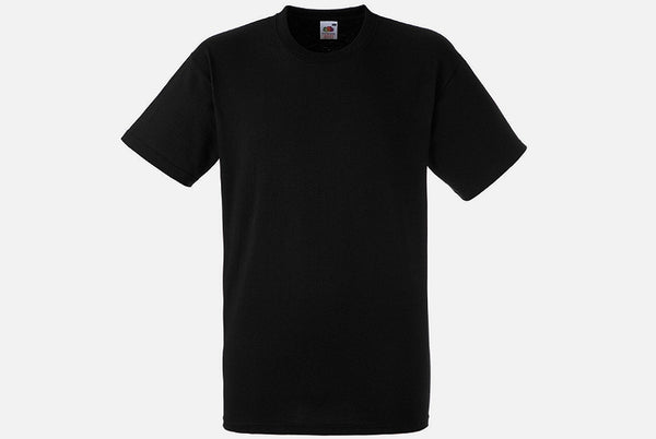 black customizable cotton t-shirt