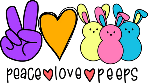 peace, love, peeps svg