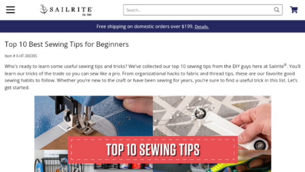 Top 10 Sewing Tips