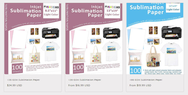 MECOLOUR Sublimation Paper -150 Sheets 120gsm 8.5” x 11”Heat Transfer Paper  Work with Sublimation Ink and Epson HP Canon Sawgrass Inkjet Printers for