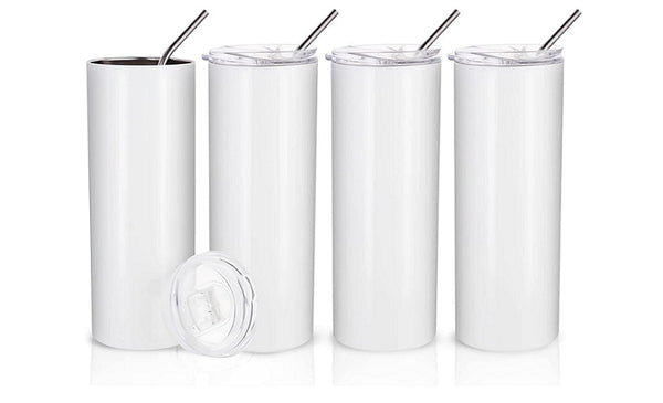 HTVRONT Sublimation Tumblers 20 OZ Skinny - 8 Pack Sublimation Tumbler  Skinny Straight - Sublimation Tumbler Blank with Sublimation Paper  Sublimation Shrink Wrap Straw and Box