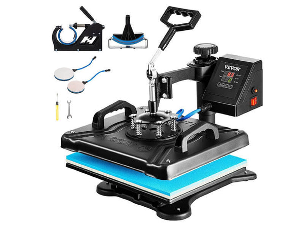 VEVOR Heat Press Machine, 15 x 15 Inch, 6 in 1 Combo Swing Away T-shirt  Sublimation Transfer Printer & Reviews