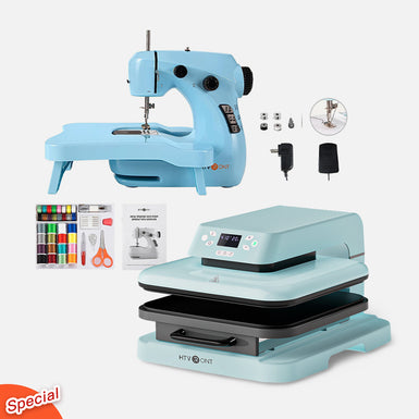 HTVRONT Sewing Machine with Extension Table- 38 Stitch Lightweight Portable  Sewing Machine- Electric Sewing Machine Kit for Adults UK 2 Speeds- Mini