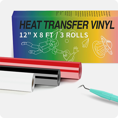 12x HTV Vinyl Bundles 12 x 5FT Heat Transfer Vinyl Iron on Heat Press T  Shirts