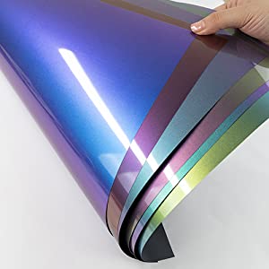 Galaxy Heat Transfer Vinyl Sheet - 11.8 x 8.5 Single Pack (4 Colors) Galaxy 3 (Purple Blue )