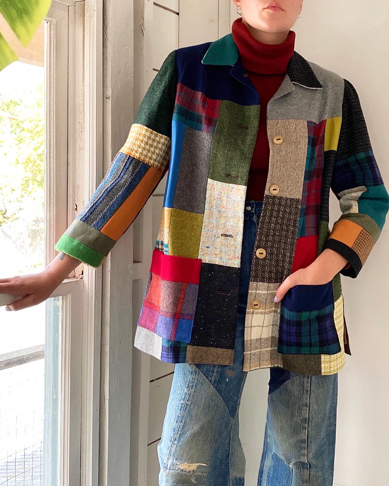 70s Patchwork Quilt Jacket - Lucky Vintage