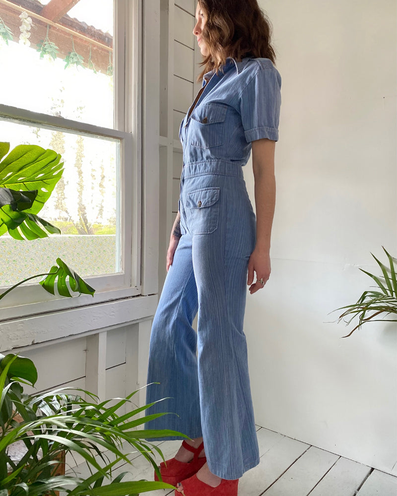 70s Levi's Denim Jumpsuit - Lucky Vintage