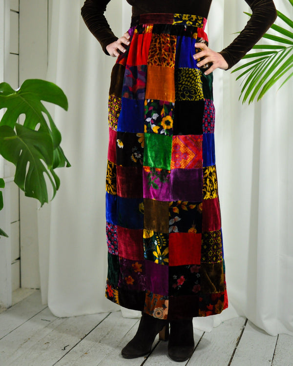 メール便送料無料05 【送料無料・70'S・Vintage】USED PATCHWORK SKIRT