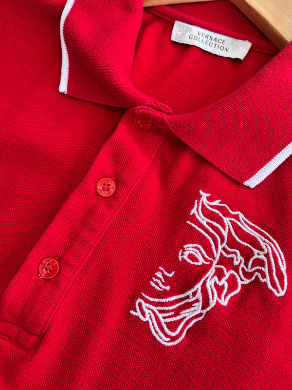 Grijpen Dekbed Bestaan Embroidered Versace Polo Shirt - Lucky Vintage