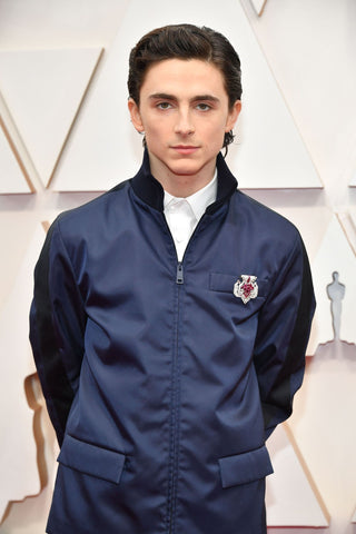 Timothee Chalamet wearing brooch