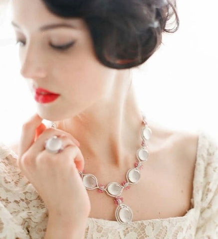 white jade bridal jewelry