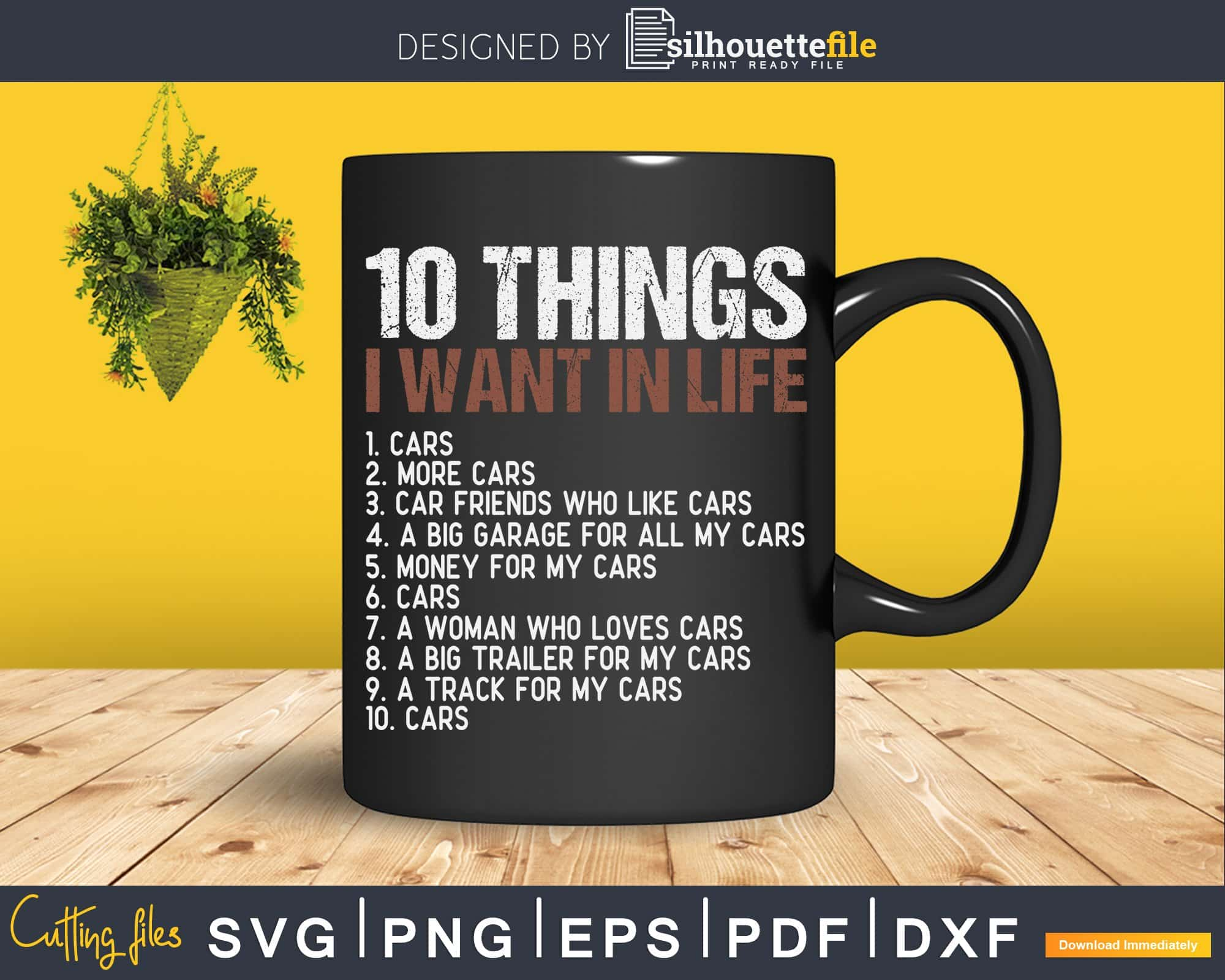 10 Things I Want in My Life Cars Couple - Cars - Sticker