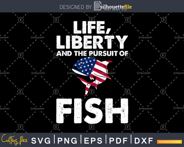 Download 4th Of July Fishing American Flag Svg Craft Cut Instant Download Files Silhouettefile